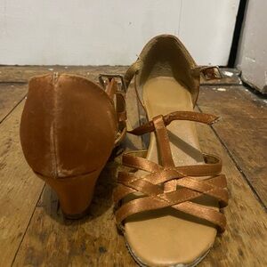 Ballroom Bronze Strappy Heel